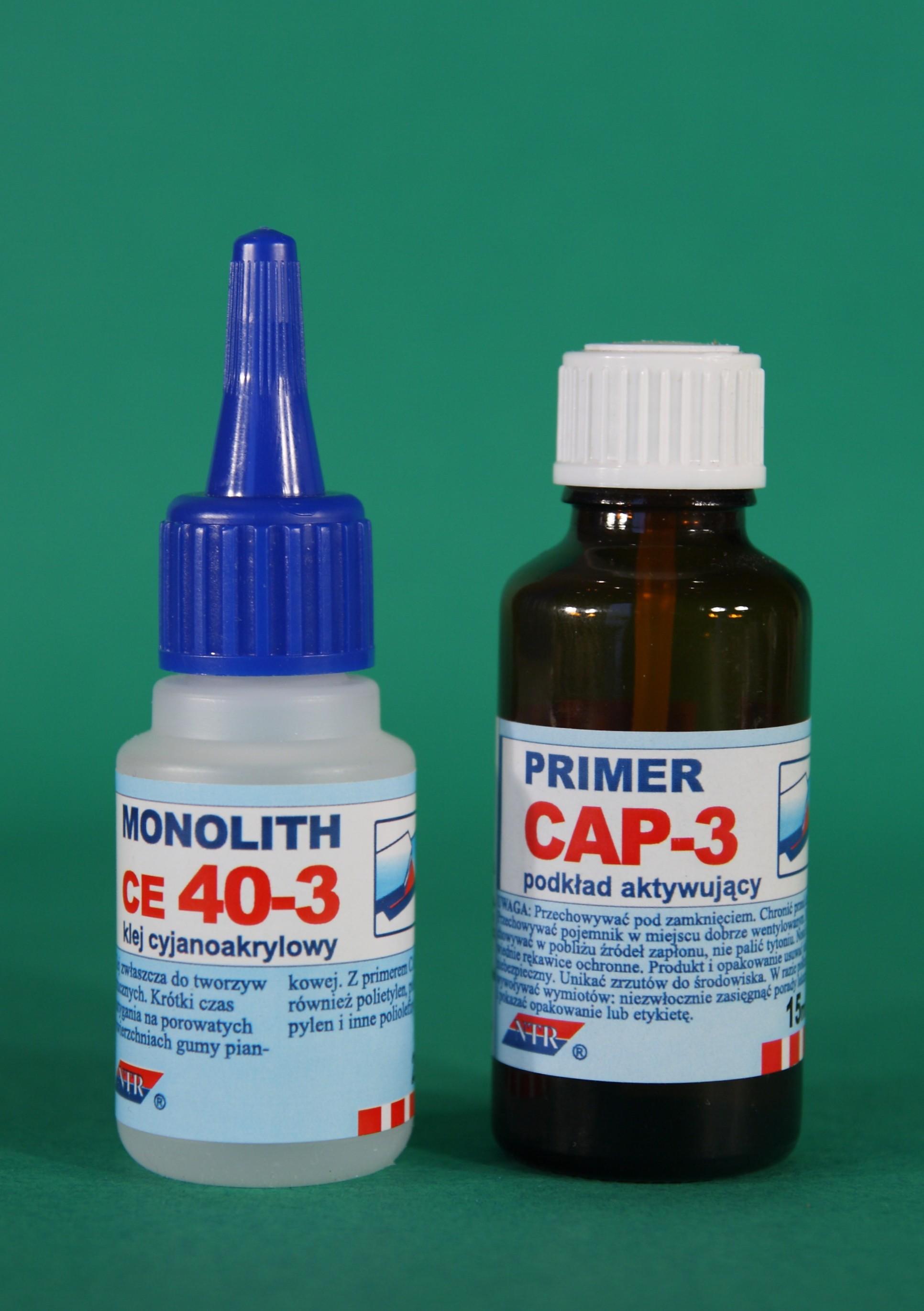 Klej cyjanoakrlowy z aktywatorem do klejenia polipropylenu i polietylenu